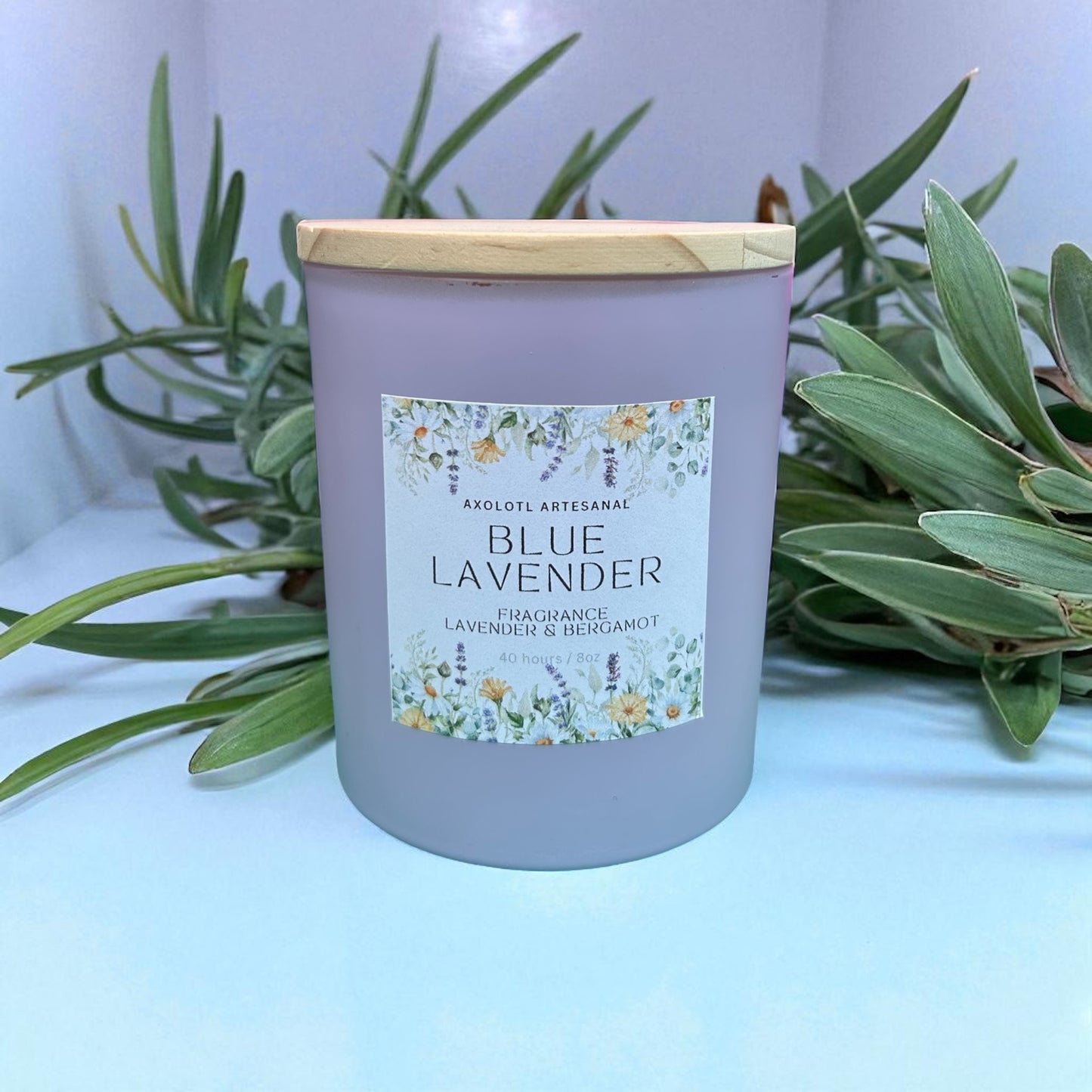 Blue Lavender Candle